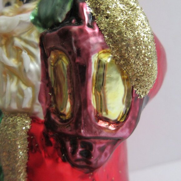 Inge Glas Christmas Ornament Yuletide Visitor Santa Signed Artist EM Merck 1997 - Picture 9 of 16